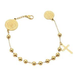 Rosary Titanium Steel Plating Bracelet